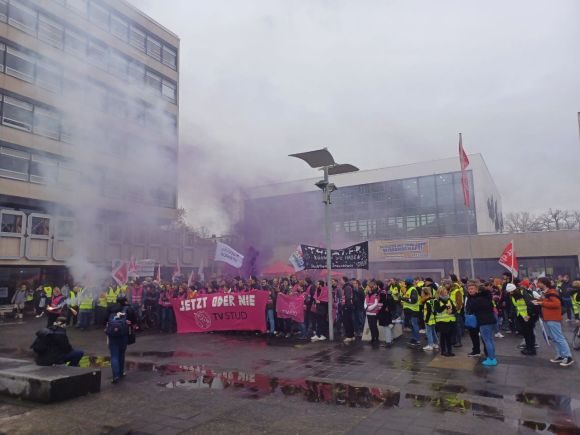 Hochschulaktionstag und Streik auf dem Universitätsplatz der TU Braunschweig